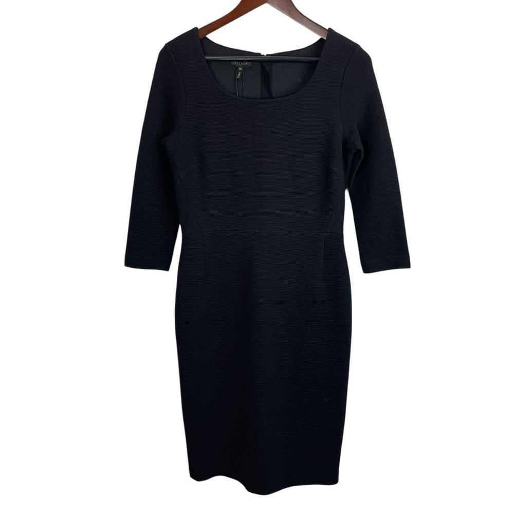 Escada | Black Deona Sheath 3/4 Sleeve Dress New